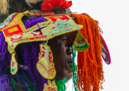 Tribal chief during the Ngoro dance, Savanes district, Ndara, Ivory Coast
