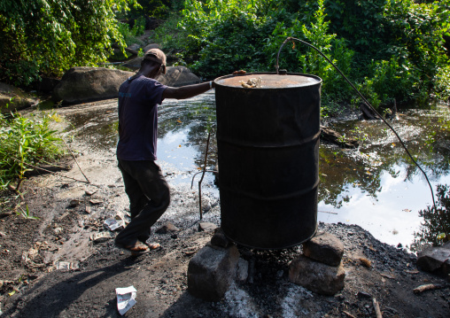 Homemade alcohol made with sugar, Tonkpi Region, Man, Ivory Coast