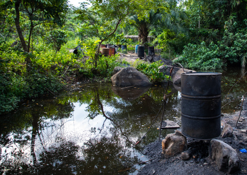 Homemade alcohol made with sugar, Tonkpi Region, Man, Ivory Coast