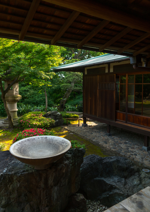 Garden of kyu asakura traditional japanese house from taisho era, Kanto region, Tokyo, Japan