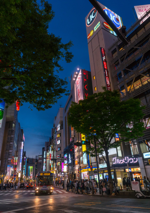 Illuminated shibuya, Kanto region, Tokyo, Japan