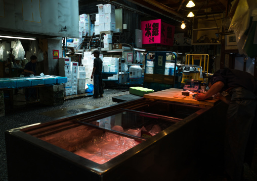 Tsukiji fish market, Kanto region, Tokyo, Japan