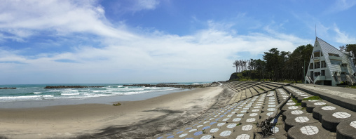 Abandoned marine house in the highly contaminated area after the daiichi nuclear power plant irradiation and the tsunami, Fukushima prefecture, Futaba, Japan
