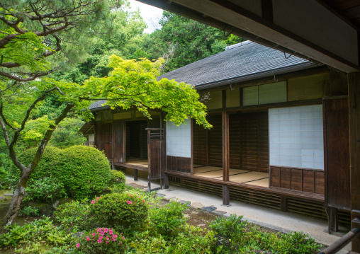 Garden in koto-in zen buddhist temple in daitoku-ji, Kansai region, Kyoto, Japan