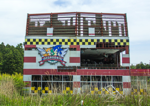 Abandoned video games shop in the difficult-to-return zone after the daiichi nuclear power plant irradiation, Fukushima prefecture, Tomioka, Japan