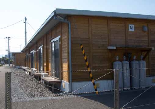 Temporary housing occupied by those displaced by the tsunami, Fukushima prefecture, Tomioka, Japan