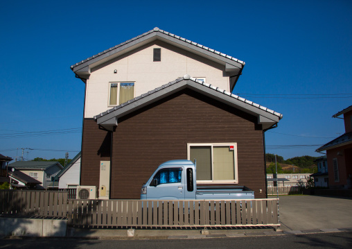 Abandoned house in the highly contaminated area after the daiichi nuclear power plant irradiation, Fukushima prefecture, Iitate, Japan