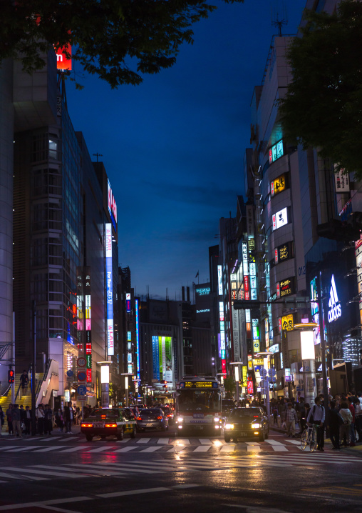 Illuminated shibuya, Kanto region, Tokyo, Japan