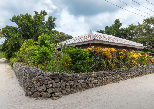 A traditional house, Yaeyama Islands, Taketomi island, Japan