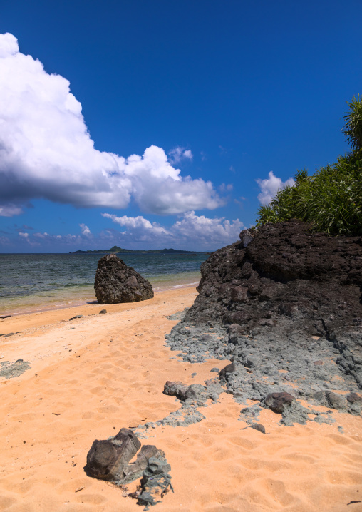 Empty Uganzaki north beach, Yaeyama Islands, Ishigaki, Japan