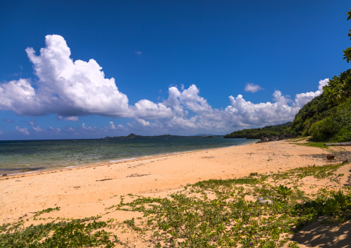 Empty Uganzaki north beach, Yaeyama Islands, Ishigaki, Japan