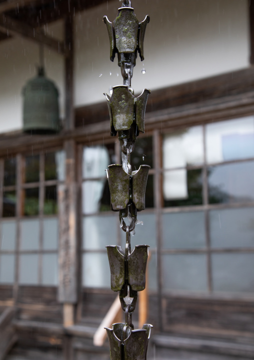 Traditional rain gutter on house, Kyoto Prefecture, Miyama, Japan