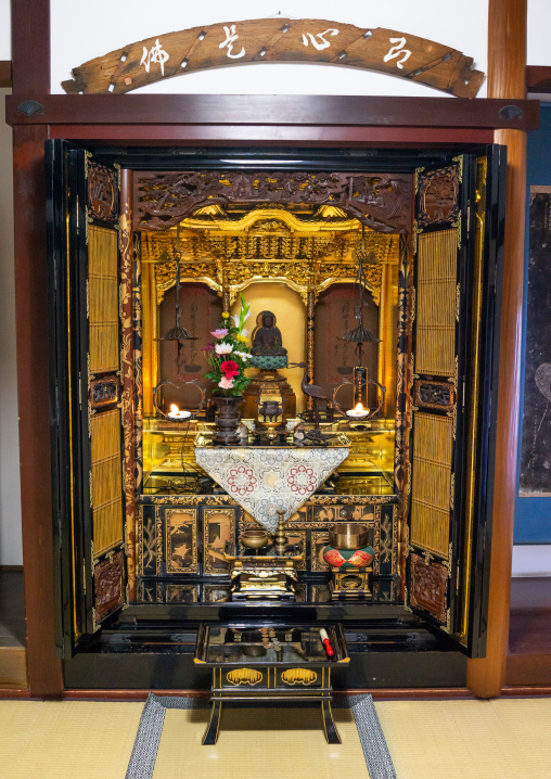 Family shrine inside nomura family samurai house, Ishikawa Prefecture, Kanazawa, Japan