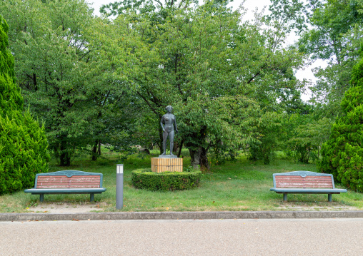 Statue in the Kyoto botanical garden, Kansai region, Kyoto, Japan