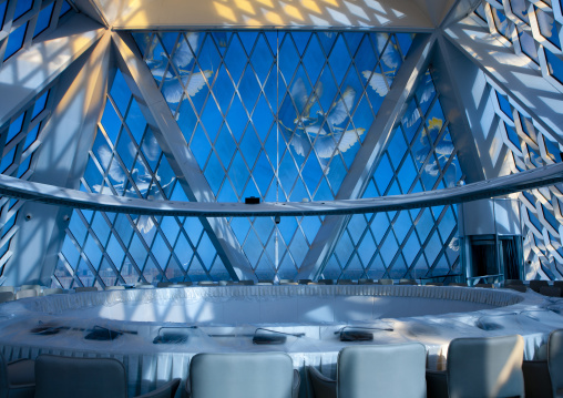 Doves At The Palace Of Peace And Reconciliation In Astana, Kazakhstan