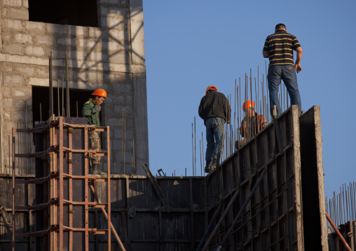 Workers On A Building Site, Astana, Kazakhstan