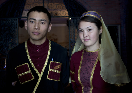 Couple In Traditional Clothes, Astana, Kazakhstan