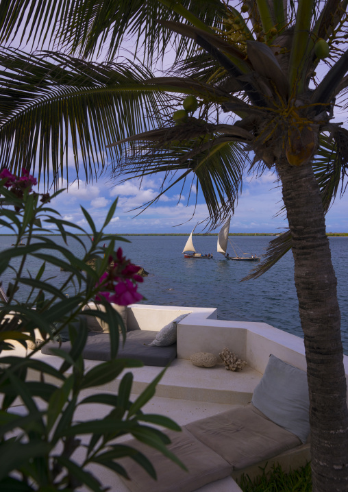 Houses, Hotels and boats on the waterfront, Lamu county, Shela, Kenya