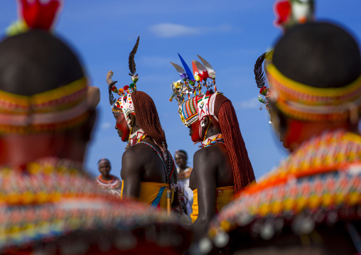 Rendille tribe men and women, Turkana lake, Loiyangalani, Kenya