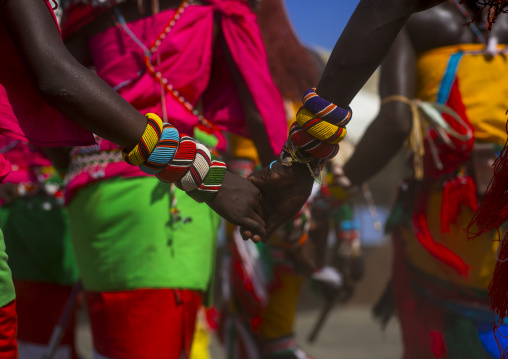 Rendille tribeswomen bracelets, Turkana lake, Loiyangalani, Kenya