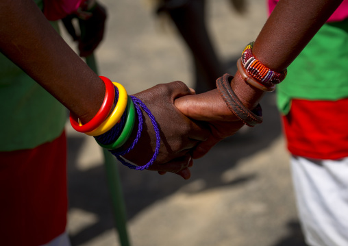 Rendille tribeswomen bracelets, Turkana lake, Loiyangalani, Kenya