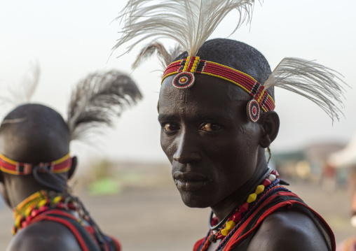 Portrait of a turkana tribesman, Turkana lake, Loiyangalani, Kenya
