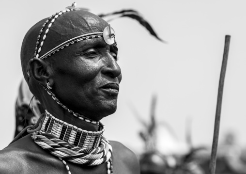 Rendille tribesman, Turkana lake, Loiyangalani, Kenya