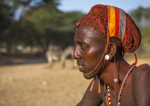 Rendille tribesman, Marsabit district, Ngurunit, Kenya