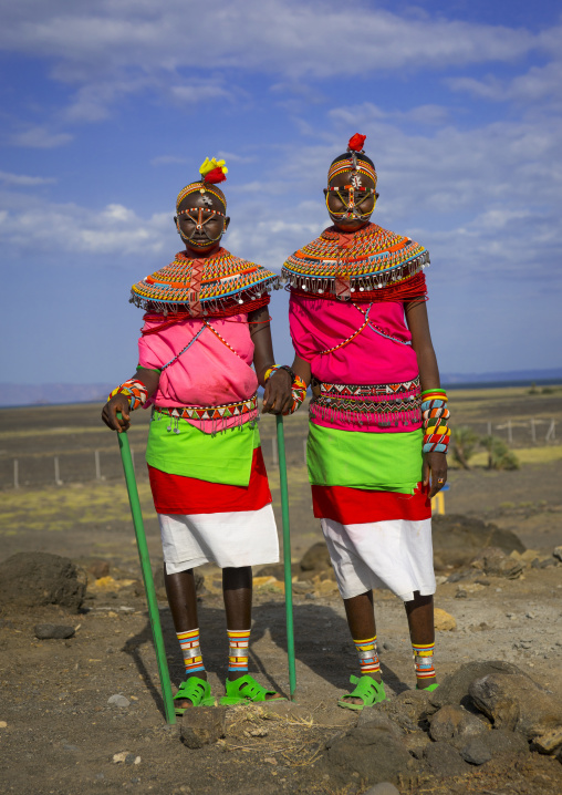Rendille tribeswomen, Turkana lake, Loiyangalani, Kenya