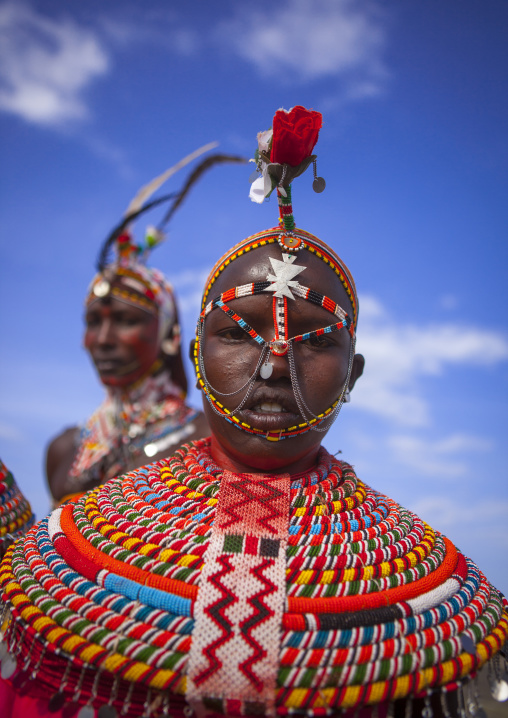 Rendille tribe men and women, Turkana lake, Loiyangalani, Kenya