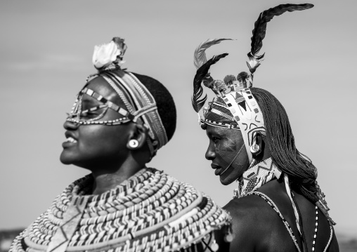 Rendille tribe men and women, Turkana lake, Loiyangalani, Kenya