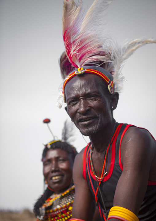 Turkana tribe couple, Turkana lake, Loiyangalani, Kenya