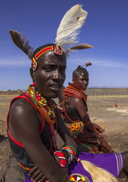 Turkana tribe couple, Turkana lake, Loiyangalani, Kenya