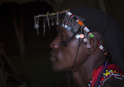 Portrait of a maasai warrior, Nakuru county, Nakuru, Kenya
