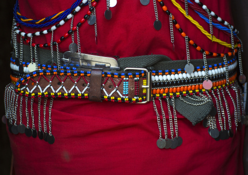 Detail of masai warrior's decoration, Nakuru county, Nakuru, Kenya