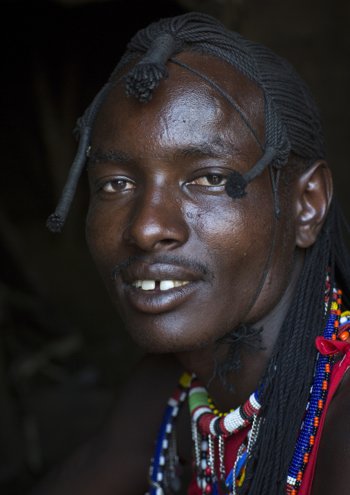 Portrait of a maasai warrior, Nakuru county, Nakuru, Kenya