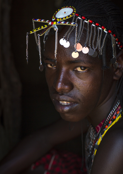 Portrait of a maasai warrior, Nakuru county, Nakuru, Kenya