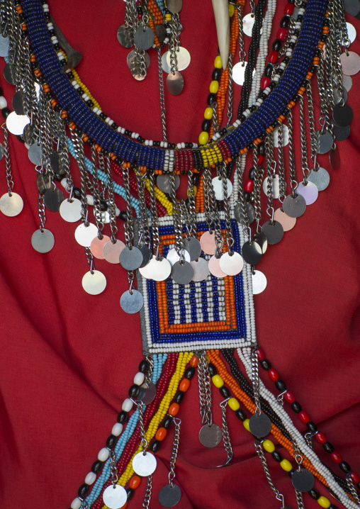 Detail of masai warrior's decoration, Nakuru county, Nakuru, Kenya
