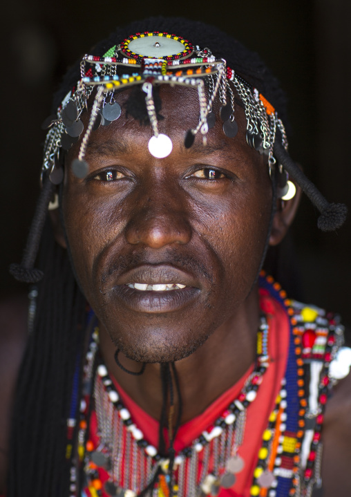 Portrait of a maasai warrior, Nakuru county, Nakuru, Kenya