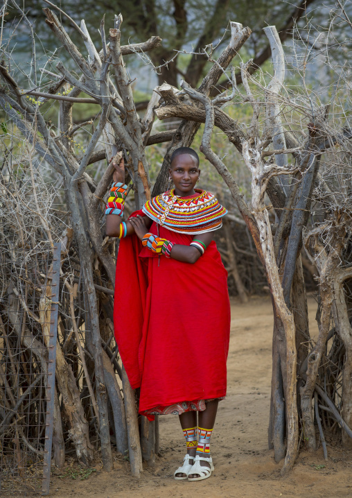 Portrait of a rendille tribeswoman, Marsabit district, Ngurunit, Kenya