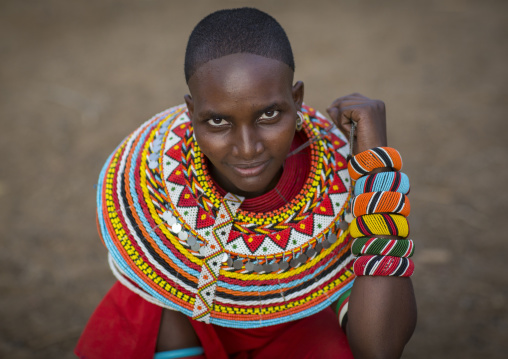 Portrait of a rendille tribeswoman, Marsabit district, Ngurunit, Kenya