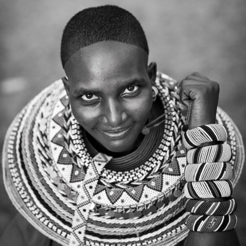 Portrait of a rendille tribeswoman, Marsabit district, Ngurunit, Kenya