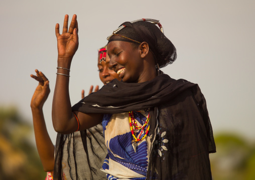 Gabra tribe women dancing, Marsabit County, Chalbi Desert, Kenya