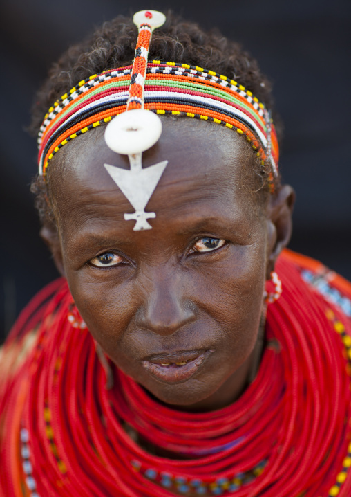 Portrait of an el molo tribeswoman, Turkana lake, Loiyangalani, Kenya