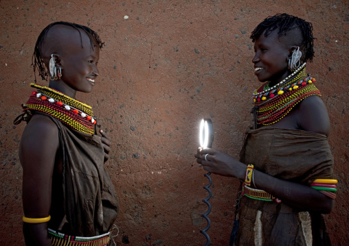 Portrait of Turkana tribe women, Rift Valley Province, Turkana lake, Kenya
