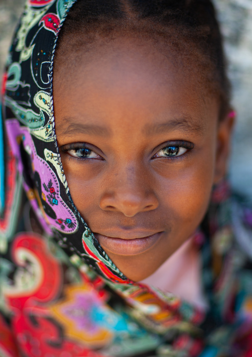 Portrait of a cute swahili girl, Lamu County, Lamu, Kenya