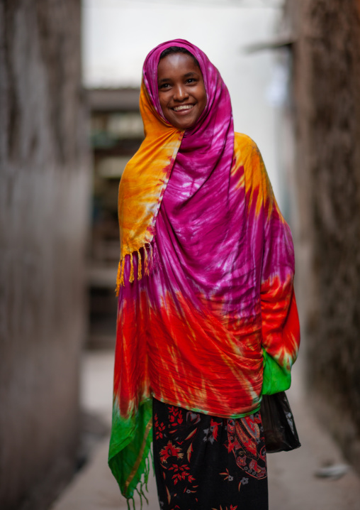Portrait of a cute swahili girl, Lamu County, Lamu, Kenya