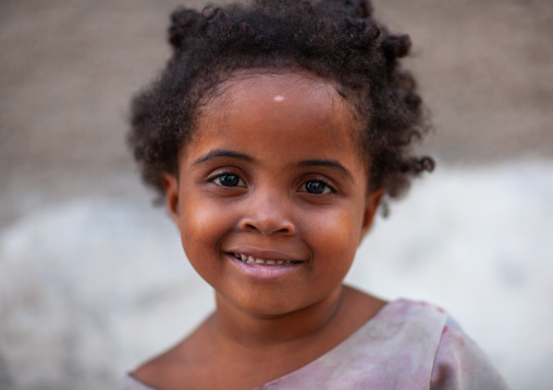 Portrait of a smiling swahili girl, Lamu county, Lamu, Kenya