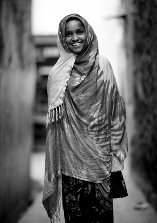 Portrait of a cute swahili girl, Lamu County, Lamu, Kenya