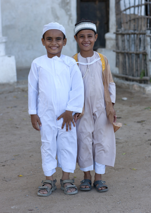 Young muslim boys during Maulid festival, Lamu County, Lamu, Kenya